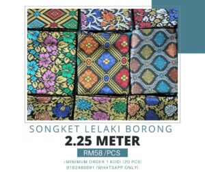 Songket Sampin Lelaki Borong Shah Alam